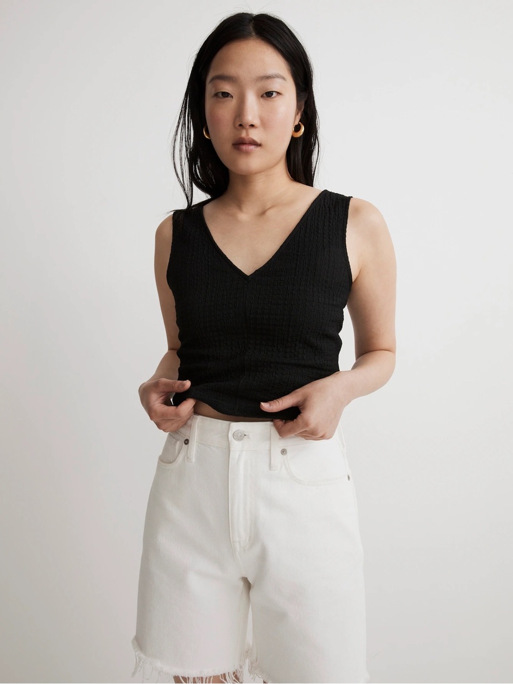 MadeWell V-Neck Sleeveless Crop Top NWT Small